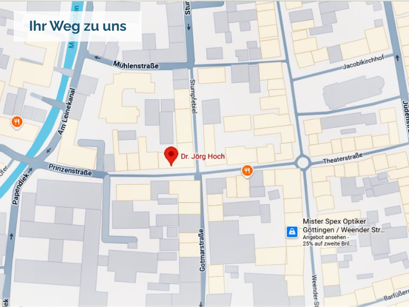Ihr Weg zu uns – Zahnarztpraxis Dr. Hoch